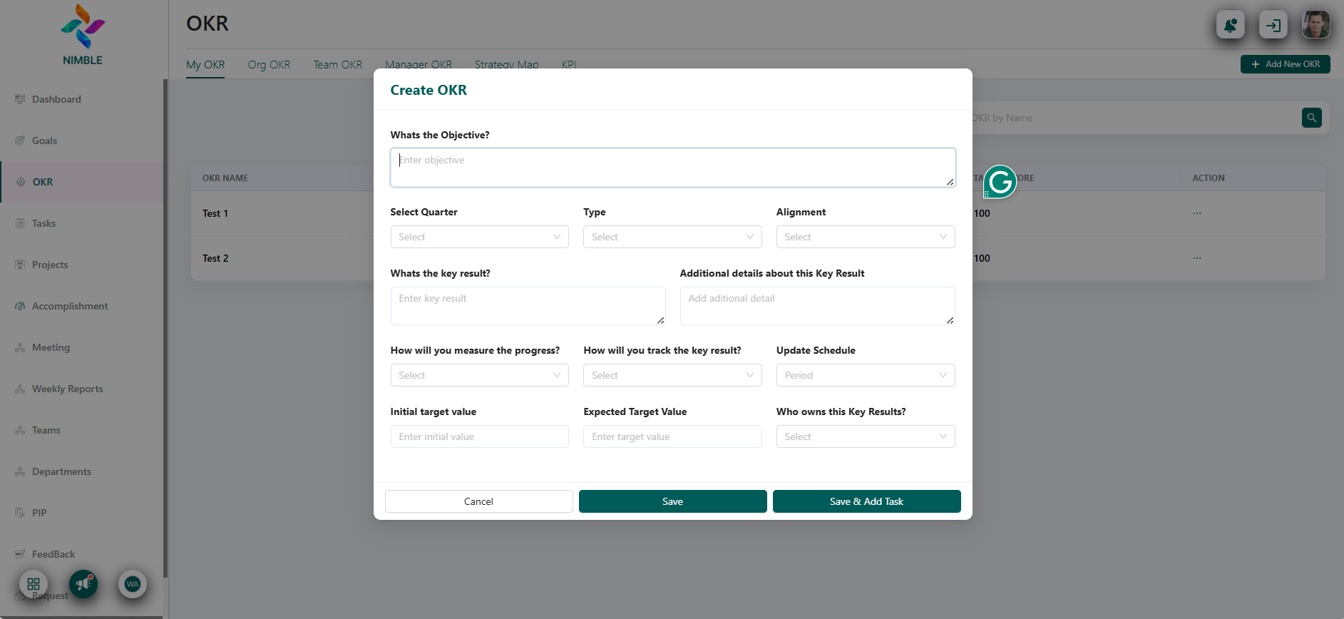 OKR Alignment and Goal Cascading